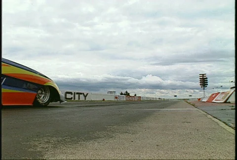 Motorsports, drag racing, Top Alcohol Funny Car launch Stock Footage
