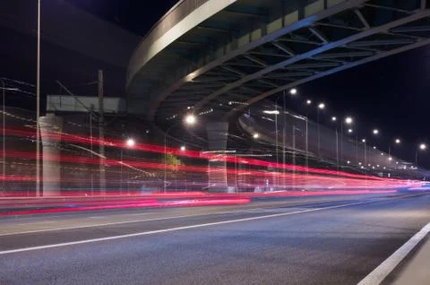 Motorway and elevated road Stock Photos