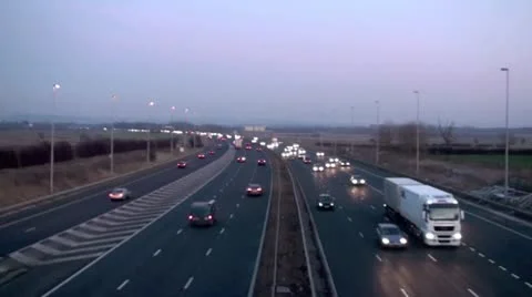 Motorway Dusk Video stock 10717589