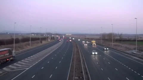 Motorway Dusk Video stock 10717626