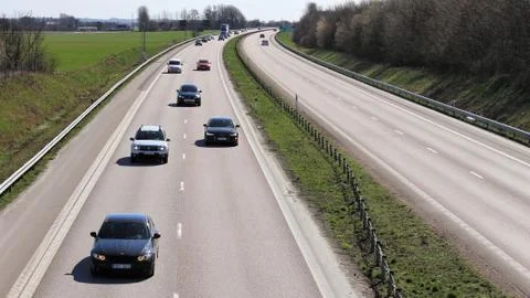 The motorway E6 and E4 outside Helsingborg Stock Photos