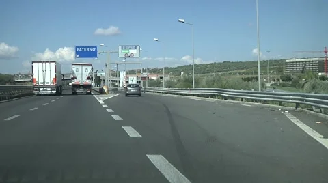 Motorway exit for ETNAPOLIS. Stock Footage 42474721