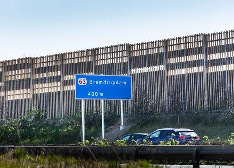 Motorway exit in Kolding Stock Photos