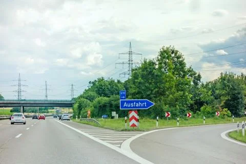 Motorway exit Stock Photos