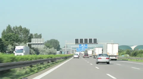 Motorway interchange from A2 to A14 in germany. Video stock 63860192
