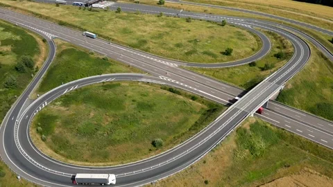 Motorway interchange Stock Footage 133063359
