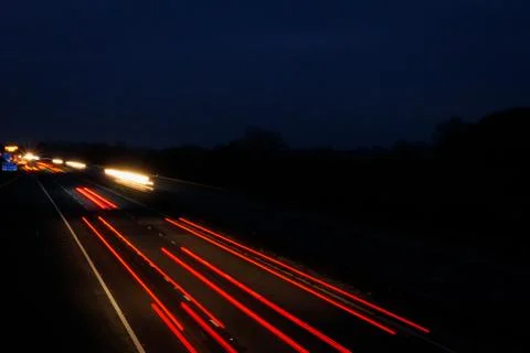 Motorway lights Stock Photos