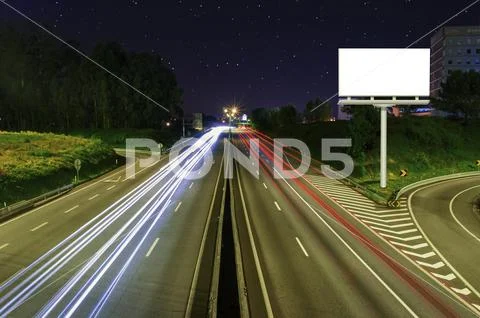 Motorway Night Mockup PSD Template