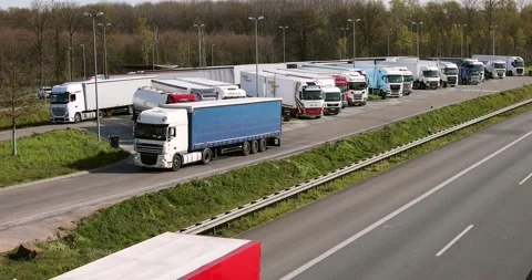 Motorway rest stop Video stock 220560714