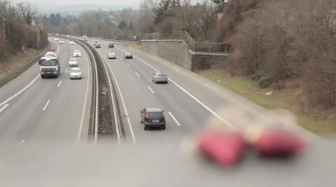 By motorway sweep machines. 動画素材 48704877