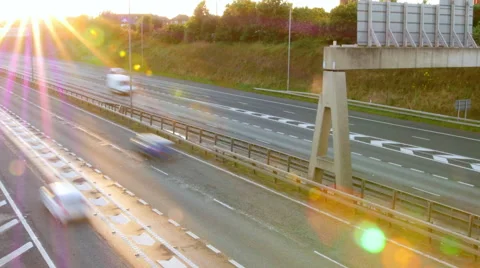 Motorway Time Lapse 4K Stock Footage 41313636