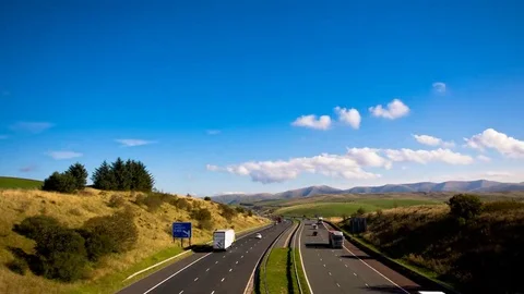 Motorway timelapse, M6 in the UK Stock Footage 69231404