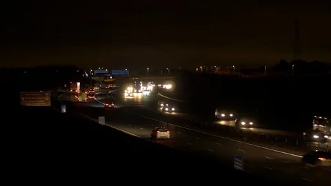 Motorway timelapse at night Video stock 101891267