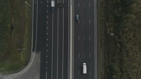 Motorway top view Видео 89170500