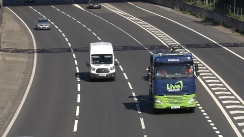 Motorway Traffic Daytime Stock Footage 97789257