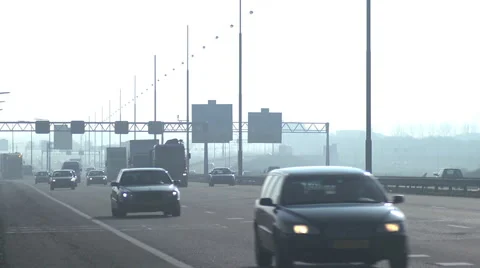 Motorway traffic Stock Footage 1106709