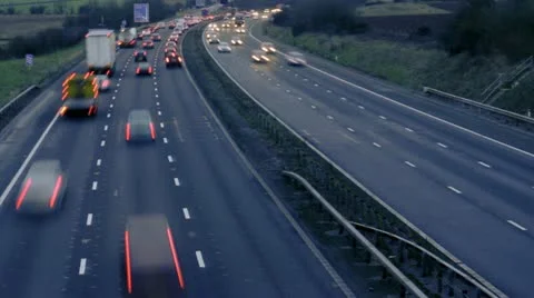 Motorway Traffic Stock Footage
