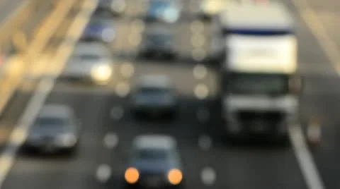 Motorway traffic with Soft Focus (M1) Stock Footage 10837150