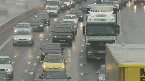 MOTORWAY TRAFFIC TIMELAPSE 動画素材 22009328