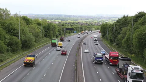 Motorway traffic timelapse Stock Footage 139746195