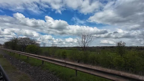 Motorways and Traffic During Car Travel From Scotland to England Vídeos de archivo 337081237