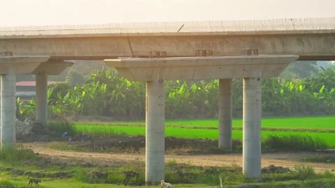 Motorways road construction site from drone aerial view Stock Footage 239239737