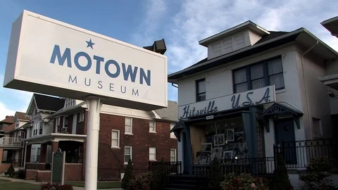 Motown Museum in Detroit, Michigan, USA. Stock Footage