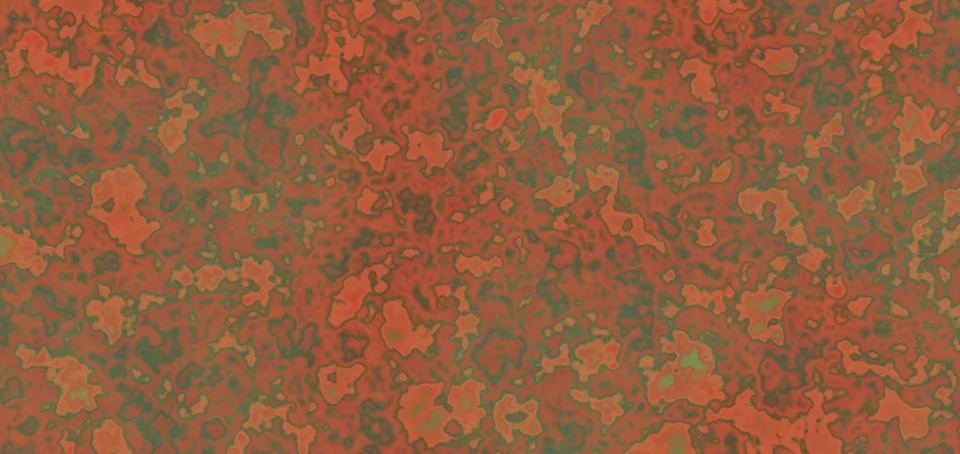 Mottled Rust Orange and Desaturated Olive Green Abstract Texture Background.. Illustrazione stock