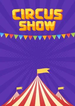 The moucup of circus poster 스톡 일러스트