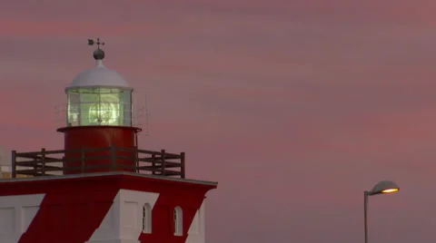 Mouille Point Lighthouse Stock Footage 34745751