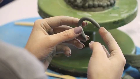 Moulding from clay Stock Footage 86855787