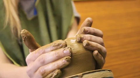 Moulding from clay Stock Footage 86855920