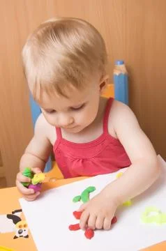 Moulding from plasticine Stock Photos