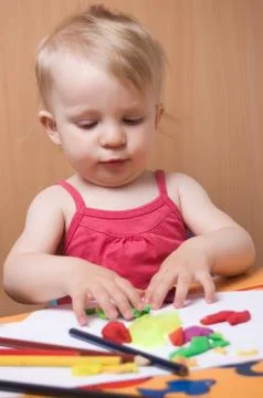 Moulding from plasticine Stock Photos