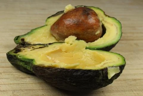 Mouldy avocado Stock Photos
