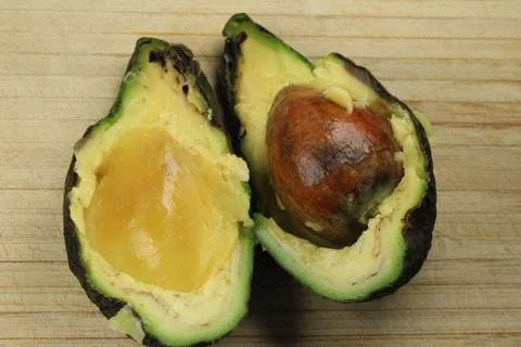 Mouldy avocado Stock Photos