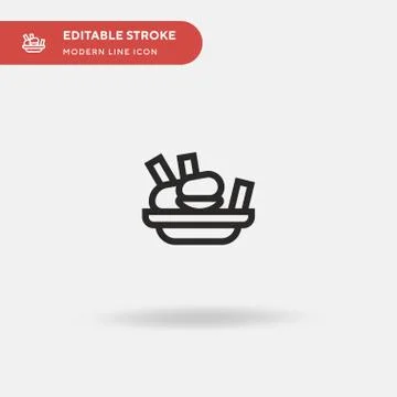 Moules Frites Simple vector icon. Illustration symbol design template for web Stock Illustration