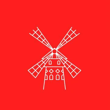 Moulin Rouge Circle Stock Illustration