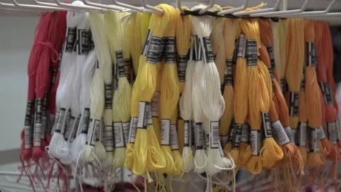 Mouline threads colorful multicolor set Stock Footage 169727203