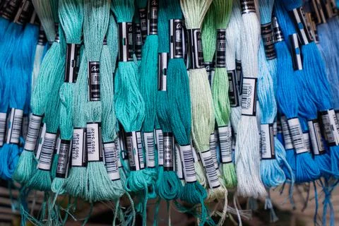 Mouline threads colorful multicolor set Stock Photos