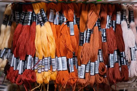 Mouline threads colorful multicolor set 스톡 사진