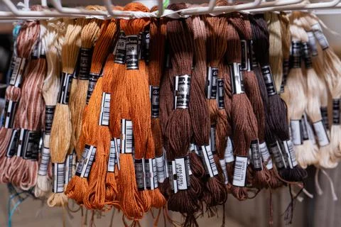 Mouline threads colorful multicolor set Stock Photos