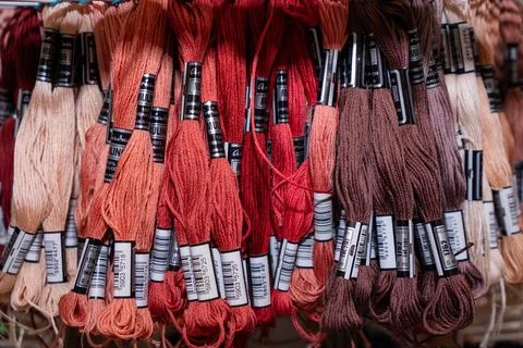 Mouline threads colorful multicolor set Stock Photos