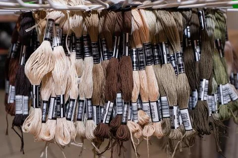 Mouline threads colorful multicolor set Stock Photos