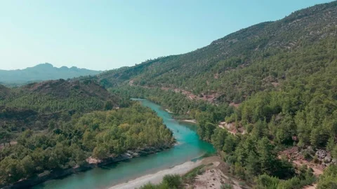 Mounatain and river Stock Footage 142136077