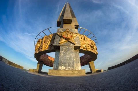 The Mound of Glory memorial complex. Belarus Stock Photos