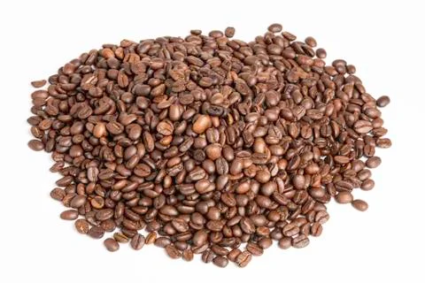 A Mound Of Roasted Coffee Beans 写真素材