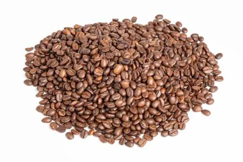 A Mound Of Roasted Coffee Beans Stock Photos