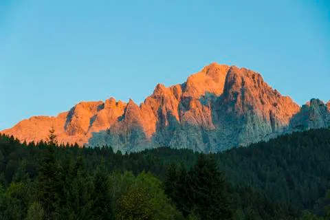 Mount Agner in the Dolomites Stock Photos