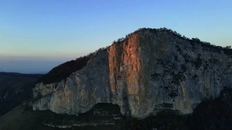 Mount Akhmet-Kaya at sunset Stock Footage 170904058